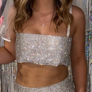 White Fox Boutique Rhinestone Top